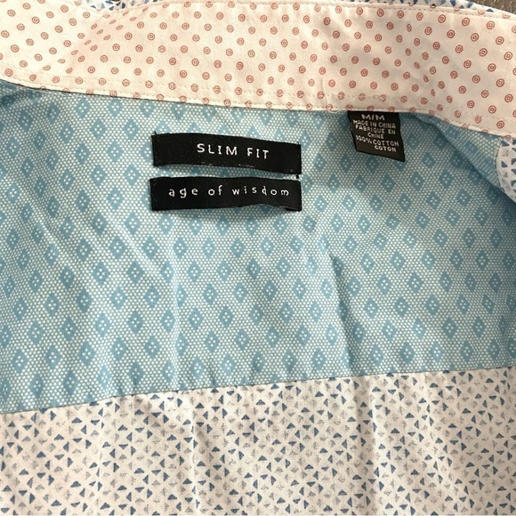 AGE of Wisdom 100% Cotton Long-Sleeve Button down shirt - Picture 7 of 9